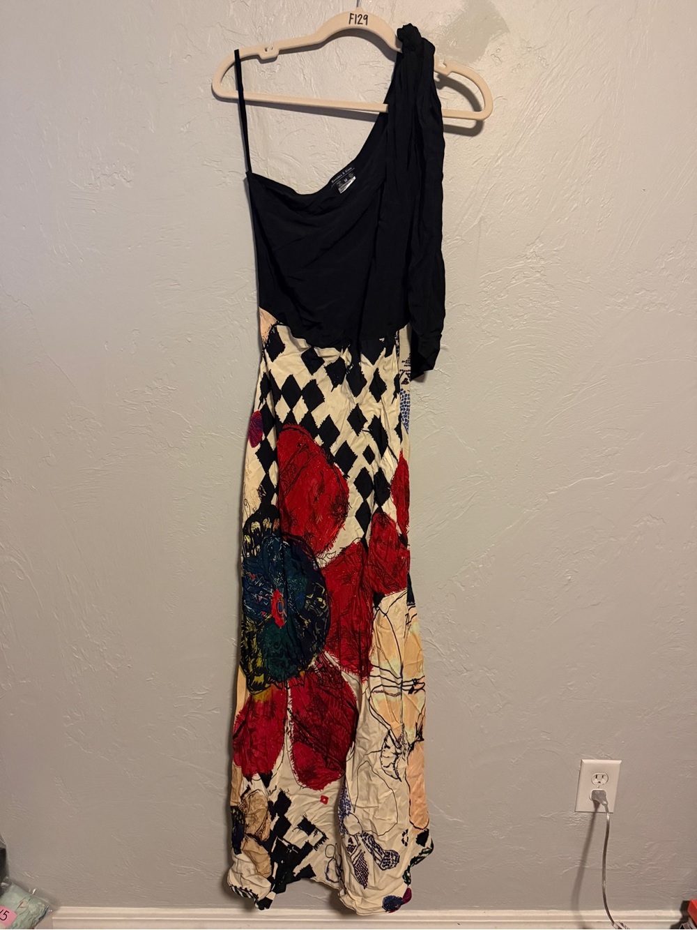 Saaksha & Kinni Sylvia Printed Gown in Black Red Multi Sun Dress Maxi Sundress - Picture 7 of 7